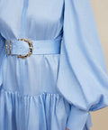 Acler Sherwood Mini Dress - 8 / Blue - Dresses