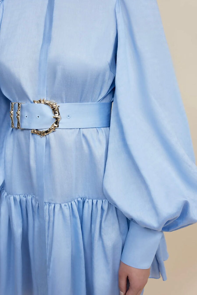 Acler Sherwood Mini Dress - 8 / Blue - Dresses
