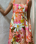 Acler Tate Dress in Pink Bouquet - 8 / Multi - Dresses