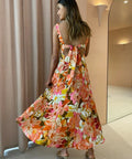 Acler Tate Dress in Pink Bouquet - 8 / Multi - Dresses