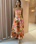 Acler Tate Dress in Pink Bouquet - 8 / Multi - Dresses