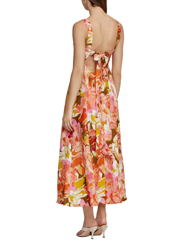 Acler Tate Dress Size 14 Pink Bouquet Maxi - 14 / Print - Dresses