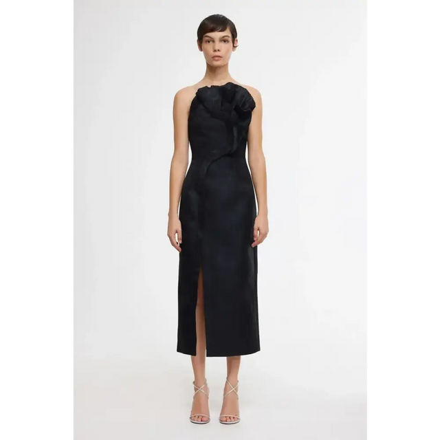 Acler - Webster Midi Dress - 10 / Black - Dresses
