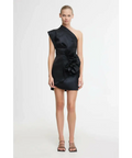 Acler Webster Mini Dress Metallic Black Size 8 - 8 / Black - Dresses