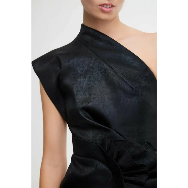Acler Webster Mini Dress Metallic Black Size 8 - 8 / Black - Dresses