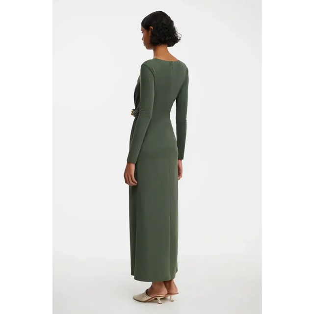 Acler Wytham Midi Dress - Deep Olive - Dresses