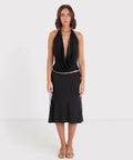 Acre Lou Hariette Midi Skirt & Tatiana Cowl - 6 / Black - Outfit Sets