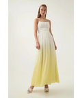 Aje Acapella Ruched Midi Dress Sunrise Ombre - 12 / Multi - Dresses