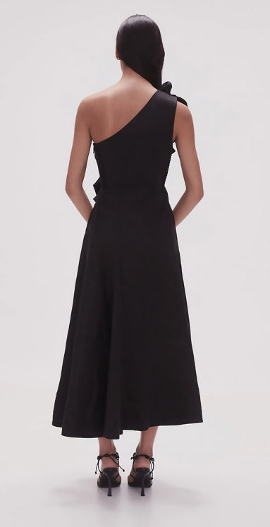 Aje Adelia Ruffle Dress Black - Dresses
