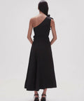 Aje Adelia Ruffle Midi Dress Black Size 10 - 10 / Black - Dresses