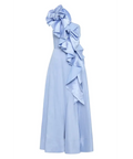 AJE - Adelia Ruffle Midi Dress - Light Sky - 14 / Blue - Dresses