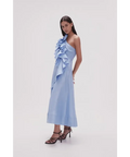 AJE - Adelia Ruffle Midi Dress - Light Sky - 14 / Blue - Dresses