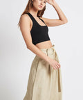 Aje Alla Knit Crop - 6 / Black - Tops