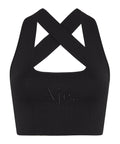Aje Alla Knit Crop - 6 / Black - Tops