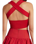 Aje Alla Knit Crop - 6 / Red - Tops