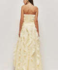 Aje Allaire Gown in Butter Yellow - Dresses