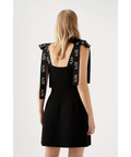 Aje Amber Knit Tie Mini Dress - 6 / Black - Dresses