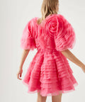 Aje Amour Ruffle Mini Dress - 8 / Pink - Dresses