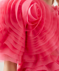 Aje Amour Ruffle Mini Dress - 8 / Pink - Dresses