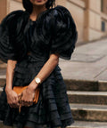 Aje Amour Ruffle Mini Dress | Black - Dresses