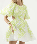 Aje Appliqué Botanical Mini Dress - 6 / Multi - Dresses