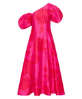 Aje Arista Tulip Sleeve Midi - 14 / Magenta - Dresses