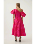 Aje Arista Tulip Sleeve Midi - 14 / Magenta - Dresses