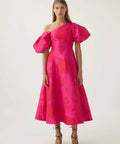 Aje Arista Tulip Sleeve Midi - 14 / Pink - Dresses