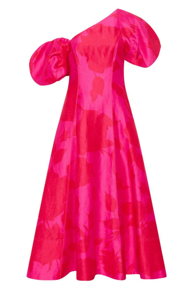 Aje Arista Tulip Sleeve Midi - 14 / Pink - Dresses