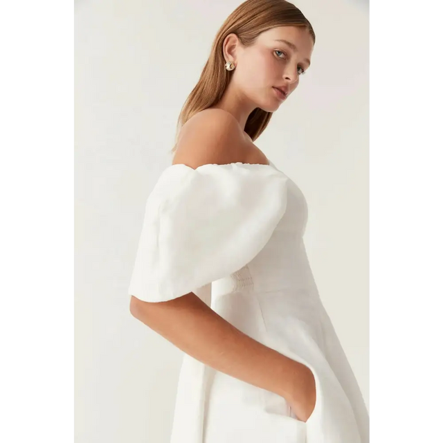 arista tulip sleeve midi dress Aje Arista Tulip Sleeve Midi Dress Passion For Fashion