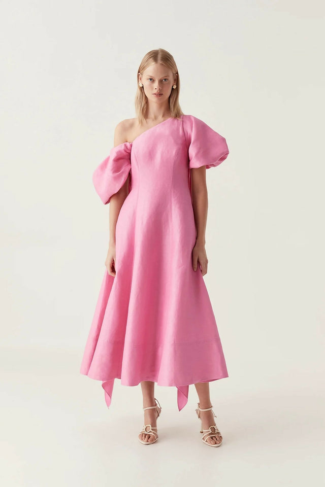 AJE-AristaTulipSleeveMidiDresspink1