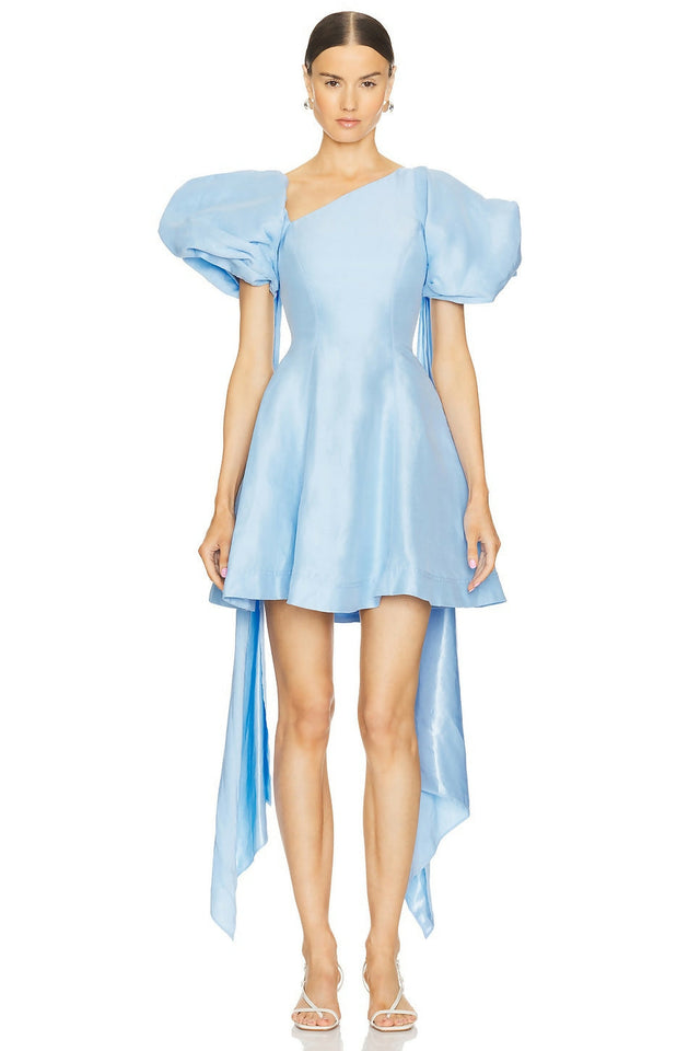 Aje Arista Tulip Sleeve Mini Dress Powder Blue Size 12 - 12 / Blue - Dresses