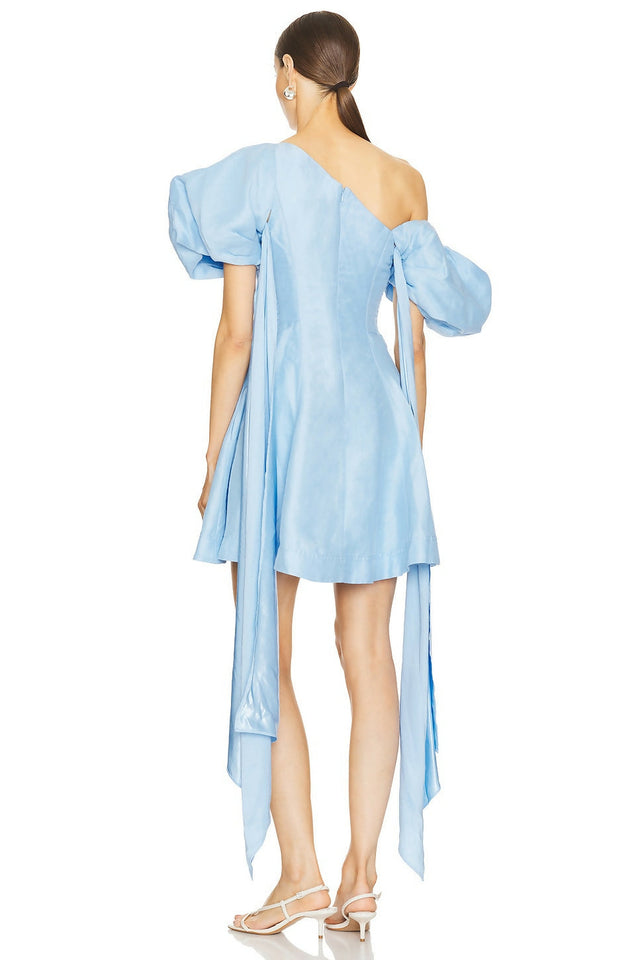 Aje Arista Tulip Sleeve Mini Dress Powder Blue Size 12 - 12 / Blue - Dresses