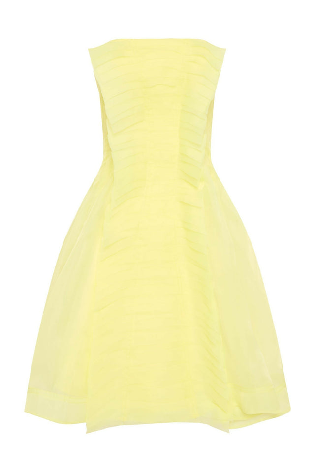 Aje Astrid Strapless Mini Dress - 8 / Yellow - Dresses