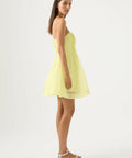 Aje Astrid Strapless Mini Dress - 8 / Yellow - Dresses