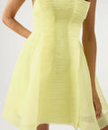 Aje Astrid Strapless Mini Dress - 8 / Yellow - Dresses