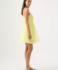 Aje Astrid Strapless Mini Dress Lemon Yellow Size 8 - 8 / Yellow - Dresses