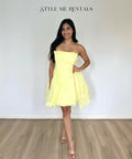 Aje Astrid Strapless Mini Dress Lemon Yellow Size 8 - 8 / Yellow - Dresses