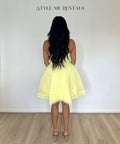 Aje Astrid Strapless Mini Dress Lemon Yellow Size 8 - 8 / Yellow - Dresses