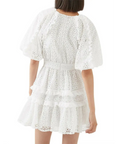 Aje Aveline Broderie Mini Dress - 8 / White - Dresses