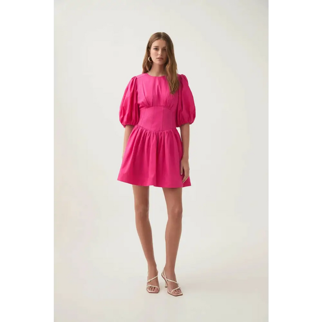 Aje Billie Corded Mini Dress Pink Size 10 - 10 / Pink - Dresses