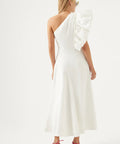 Aje Bonjour Asymmetric Midi Dress - 8 / White - Dresses