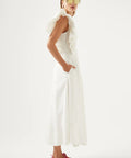 Aje Bonjour Asymmetric Midi Dress - 8 / White - Dresses