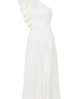 Aje Bonjour Asymmetric Midi Dress - 8 / White - Dresses