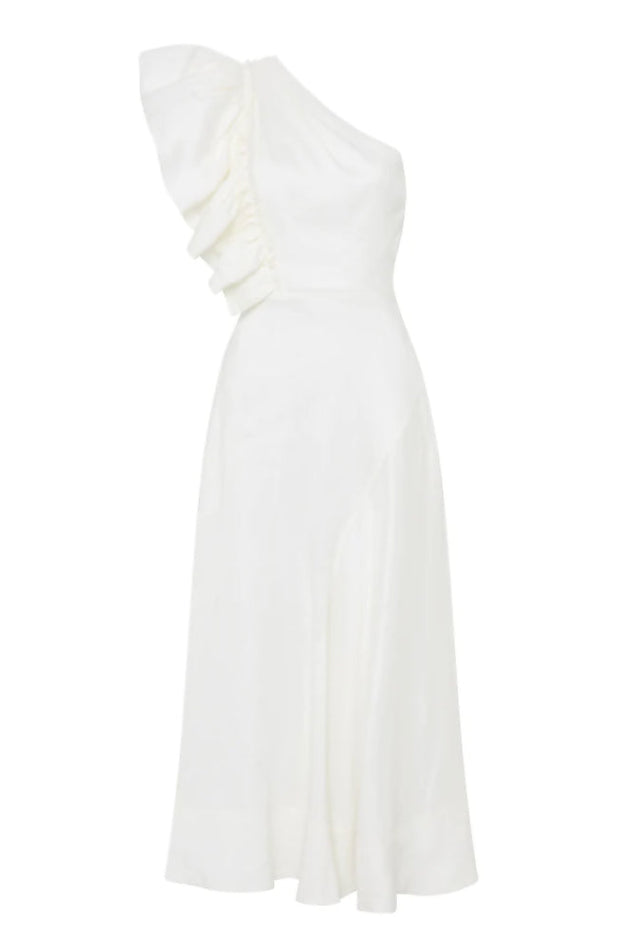 Aje Bonjour Asymmetric Midi Dress