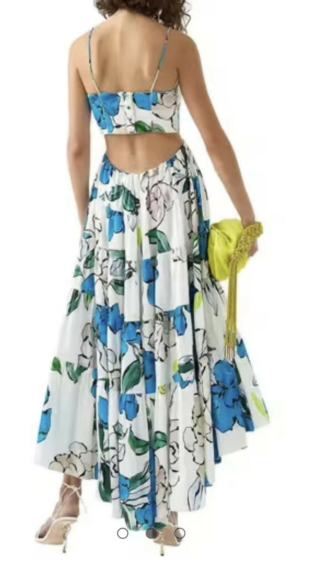 aje botanical appliquéd midi dress AJE Botanical Tiered Midi Dress Size 8