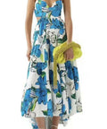 AJE Botanical Tiered Midi Dress Size 8 - 8 / Multi - Dresses