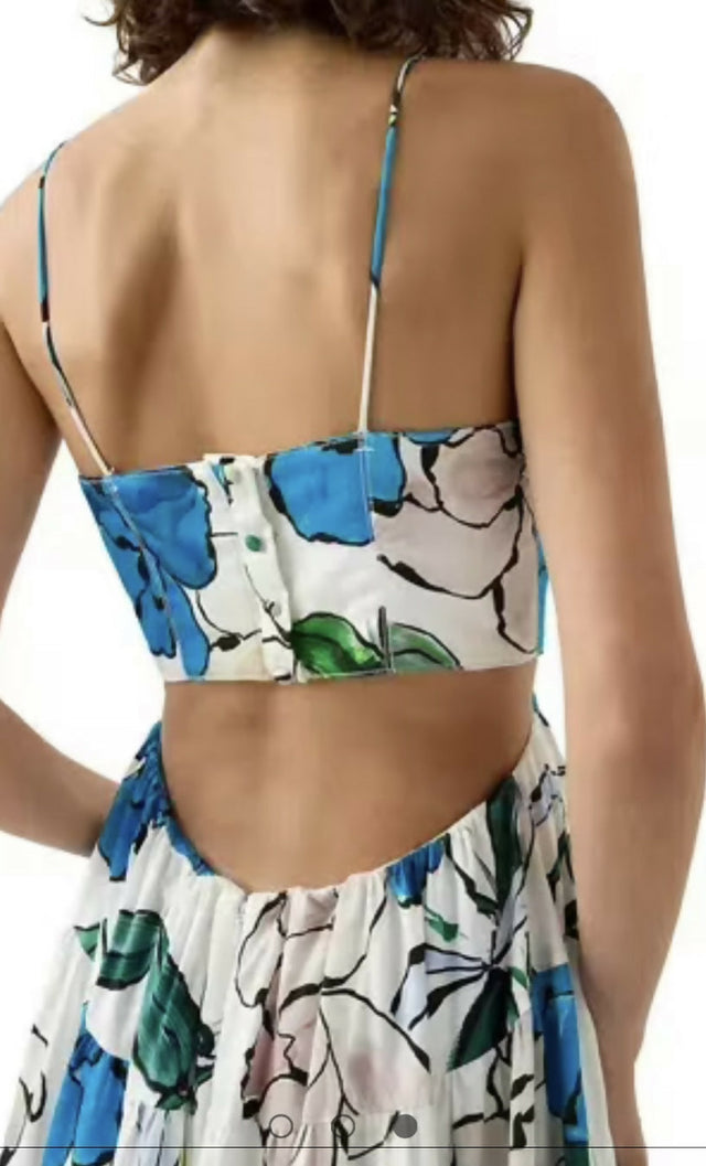 AJE Botanical Tiered Midi Dress Size 8 | Passion For Fashion