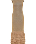 Aje Breeze Knit Midi Dress Rose Gold - 6 / Gold - Dresses