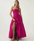 Aje Bubble Hem Gown Deep Magenta - 8 / Magenta - Dresses